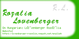 rozalia lovenberger business card